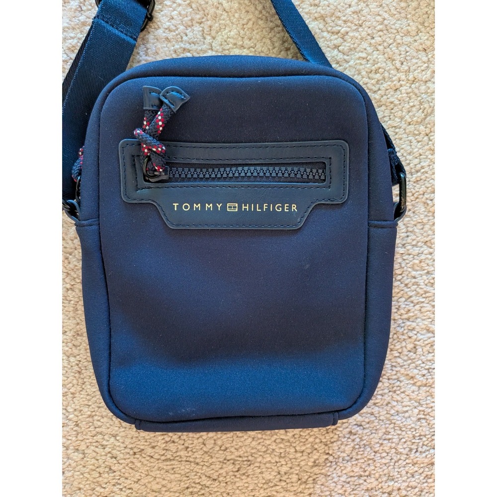 Tommy Hilfiger Navy Blue Neoprene Crossbody Bag Messenger Sporty Purse